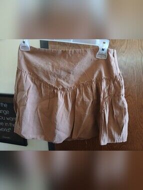 NWOT w/ flaw/ ZARA brown mini skirt